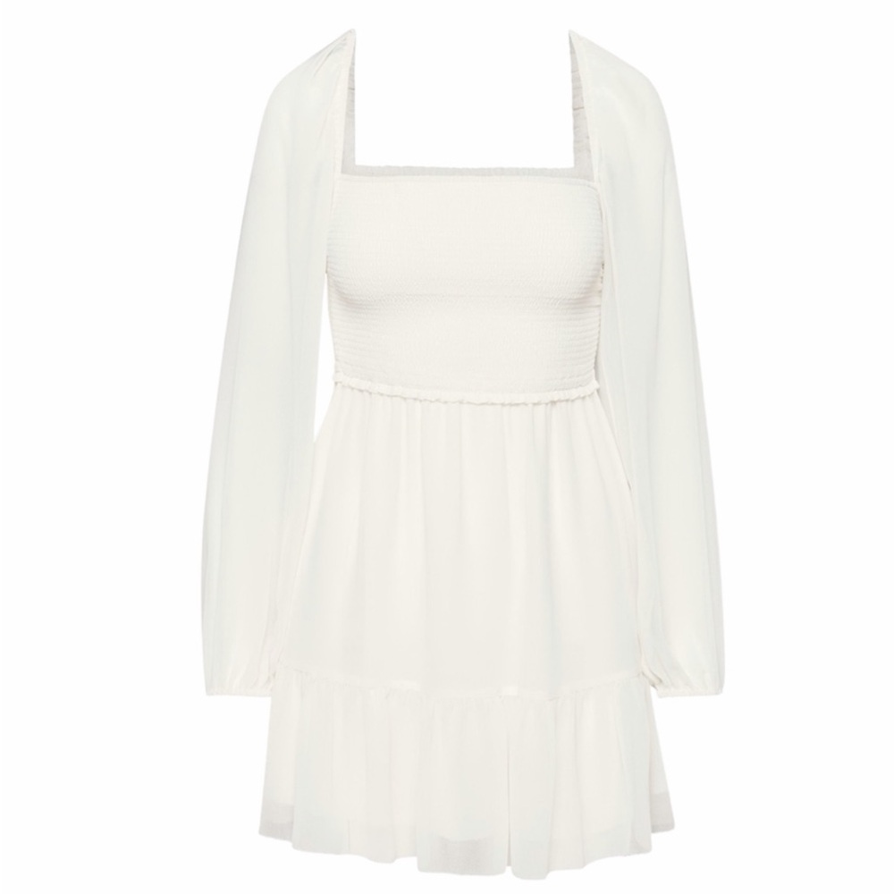 aritzia Wilfred white Tempest mini dress